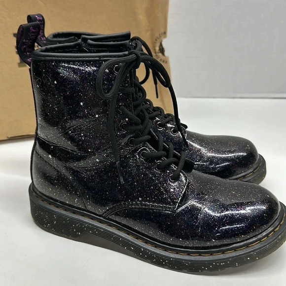 Dr Martens Docs Boots Lace Up Combat Shoes Cosmic Glitter Purple Women's Size 6 - Picture 7 of 15